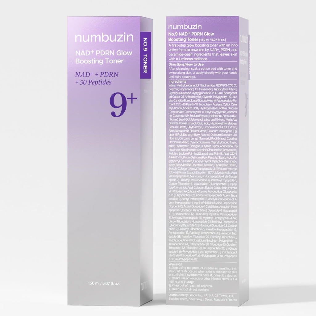 numbuzin No.9 NAD+ Salmon PDRN Glow Boosting Toner, Hydrating & Firming Toner for Wrinkles, Fine Lines & Dull Skin - FENGGESTORE20