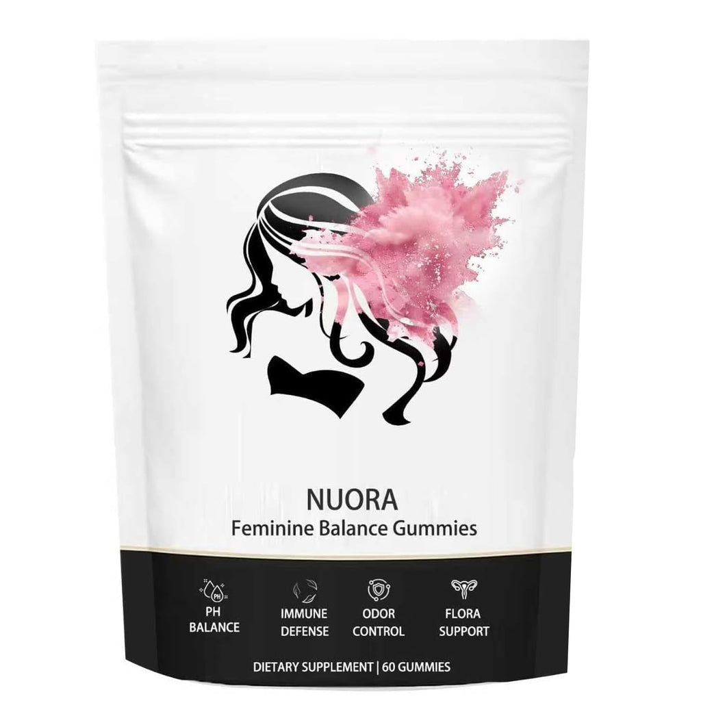 nuora Feminine Balance Gummies, Vegan Hawaiian Pineapple, pH Balance, Healthy Odor, Flora and Immune Support, - FENGGESTORE20