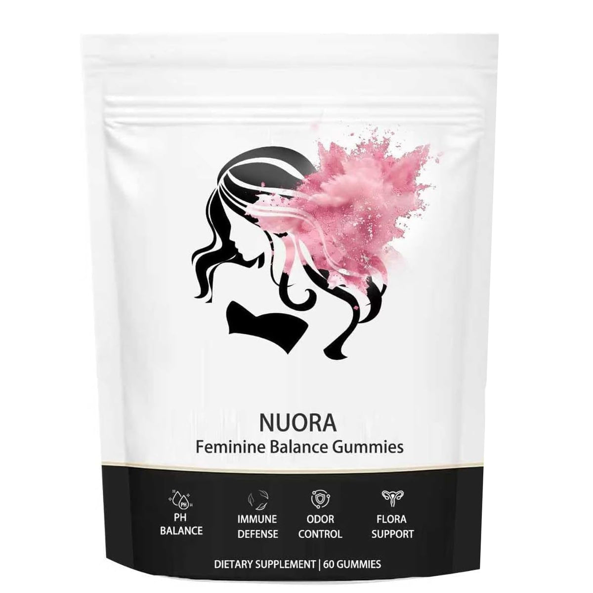 nuora Feminine Balance Gummies, Vegan Hawaiian Pineapple, pH Balance, Healthy Odor, Flora and Immune Support, - FENGGESTORE20