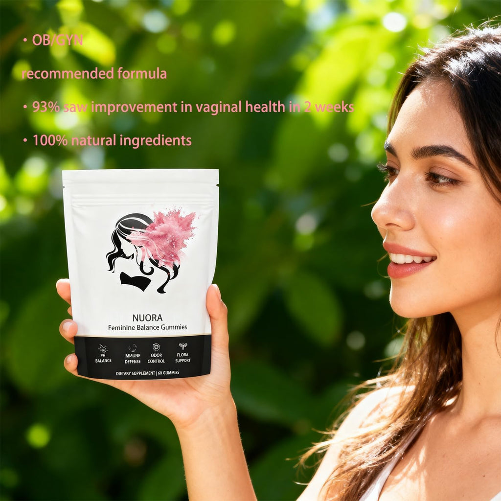 nuora Feminine Balance Gummies, Vegan Hawaiian Pineapple, pH Balance, Healthy Odor, Flora and Immune Support, - FENGGESTORE20