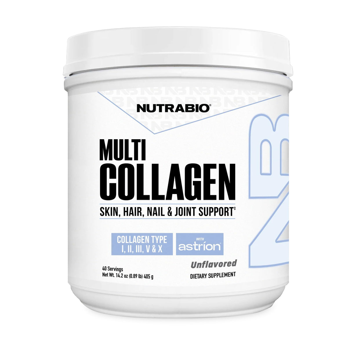 NutraBio Multi Collagen Powder - Hydrolyzed Collagen Peptides for Glowing Hair & Skin - Grass-Fed - Collagen Powder for Women and Men - 40 Servings- Unflavored - FENGGESTORE20