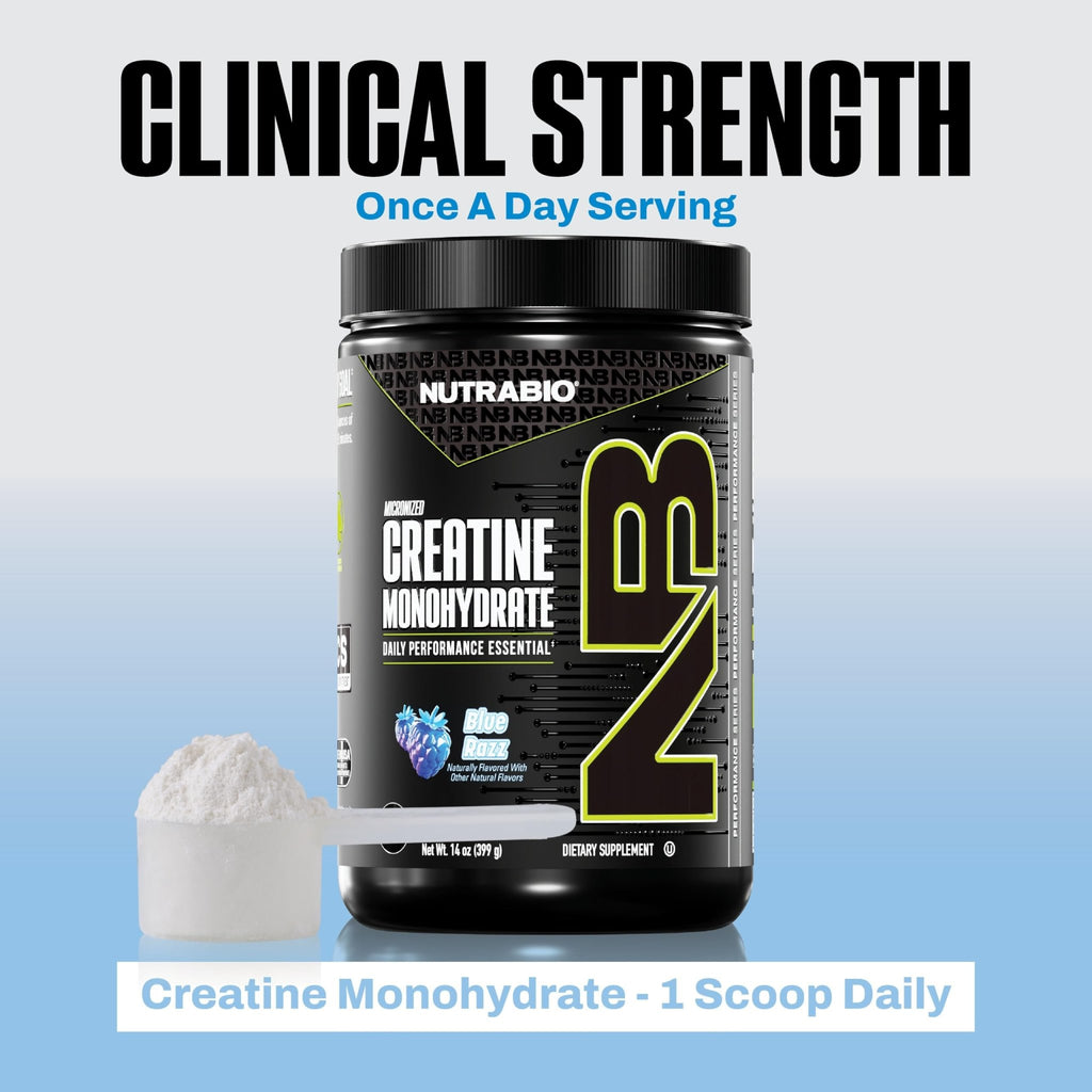 NutraBio Pure Micronized Creatine Monohydrate Powder Supplement, Blue Razz (300 g) - Supports Bulk Muscle Energy, Recovery, and Strength - HPLC Tested Creatine Powder Supplement for Men and Women - FENGGESTORE20