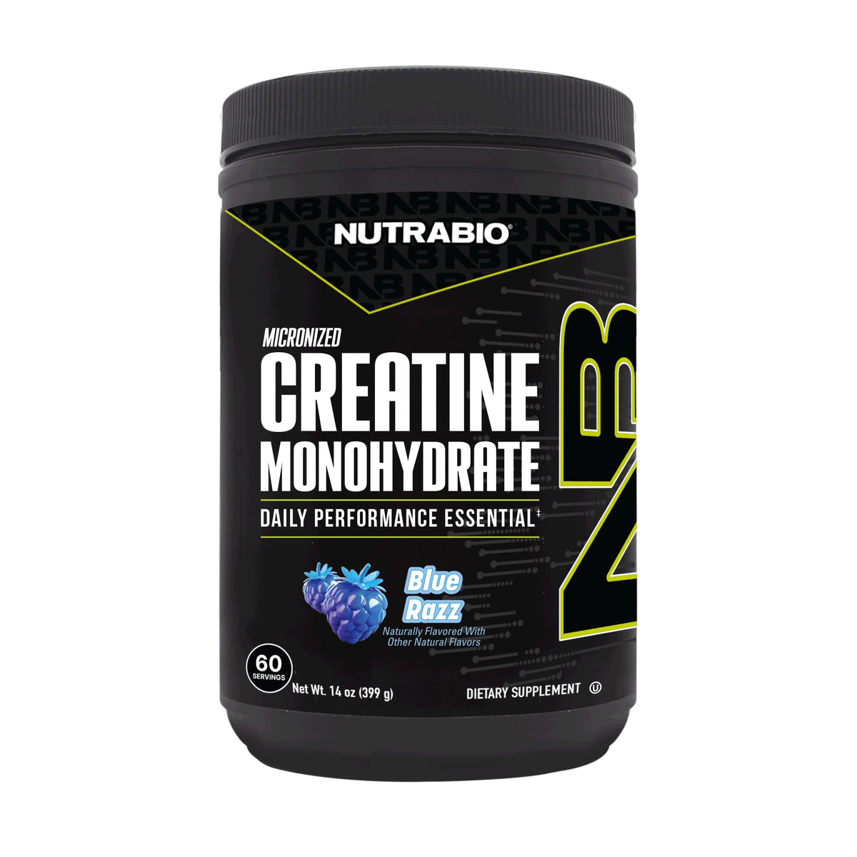 NutraBio Pure Micronized Creatine Monohydrate Powder Supplement, Blue Razz (300 g) - Supports Bulk Muscle Energy, Recovery, and Strength - HPLC Tested Creatine Powder Supplement for Men and Women - FENGGESTORE20