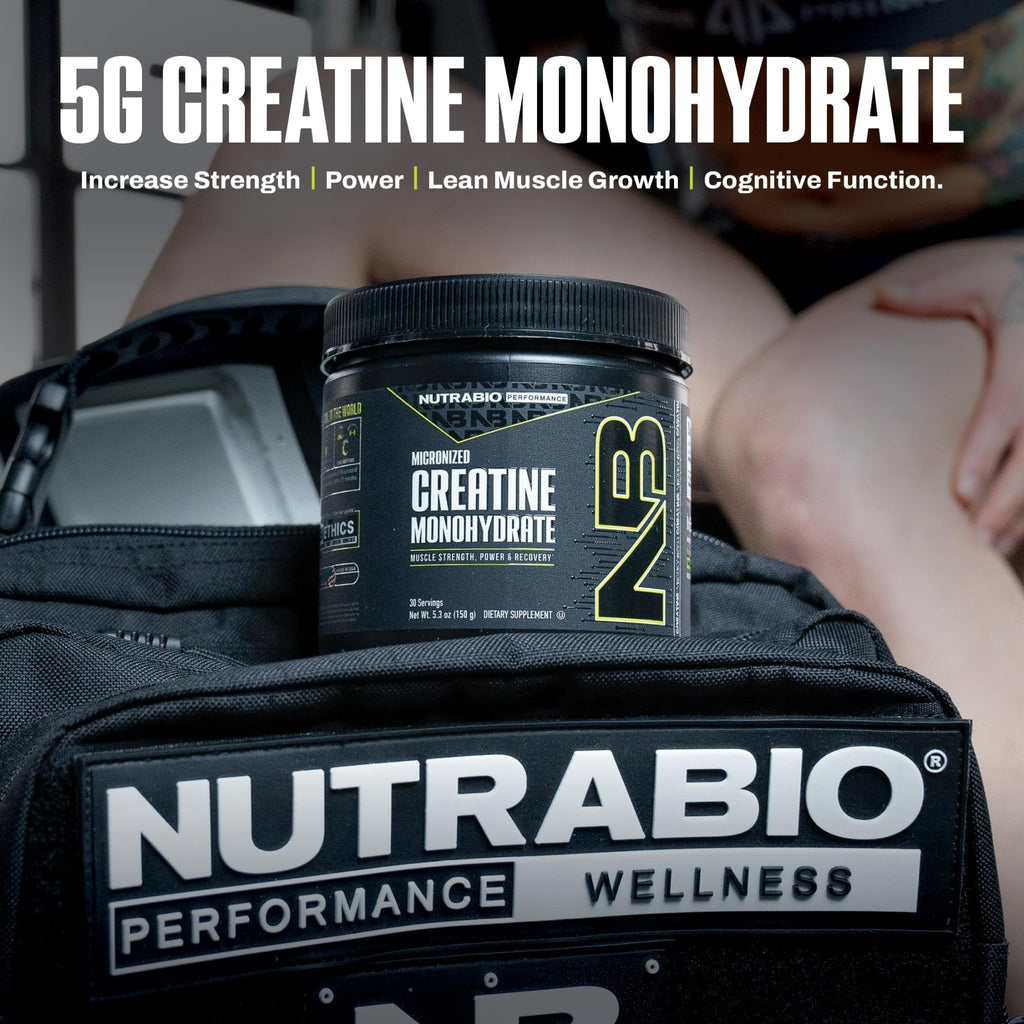 NutraBio Pure Micronized Creatine Monohydrate Powder Supplement, Unflavored, (150 g) - Supports Bulk Muscle Energy, Recovery, and Strength - HPLC Tested Creatine Powder Supplement for Men and Women - FENGGESTORE20