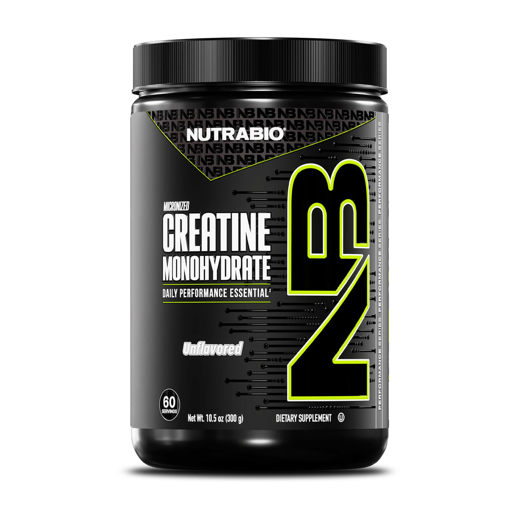 NutraBio Pure Micronized Creatine Monohydrate Powder Supplement, Unflavored, (300 g) - Supports Bulk Muscle Energy, Recovery, and Strength - HPLC Tested Creatine - FENGGESTORE20