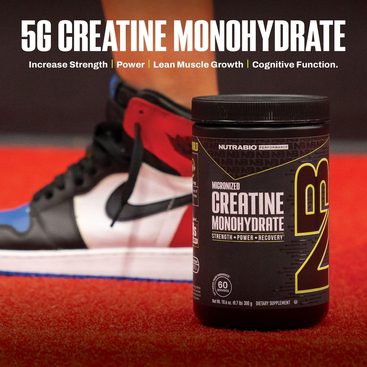 NutraBio Pure Micronized Creatine Monohydrate Powder Supplement, Unflavored, (300 g) - Supports Bulk Muscle Energy, Recovery, and Strength - HPLC Tested Creatine - FENGGESTORE20
