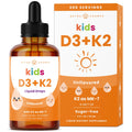 NutraChamps Kids Vitamin D 3 K2 Drops, Vitamin D3 & K2 MK-7, Liquid Vitamin D for Kids 1000 IU, Healthy Bones, Heart & Immune System, - FENGGESTORE20
