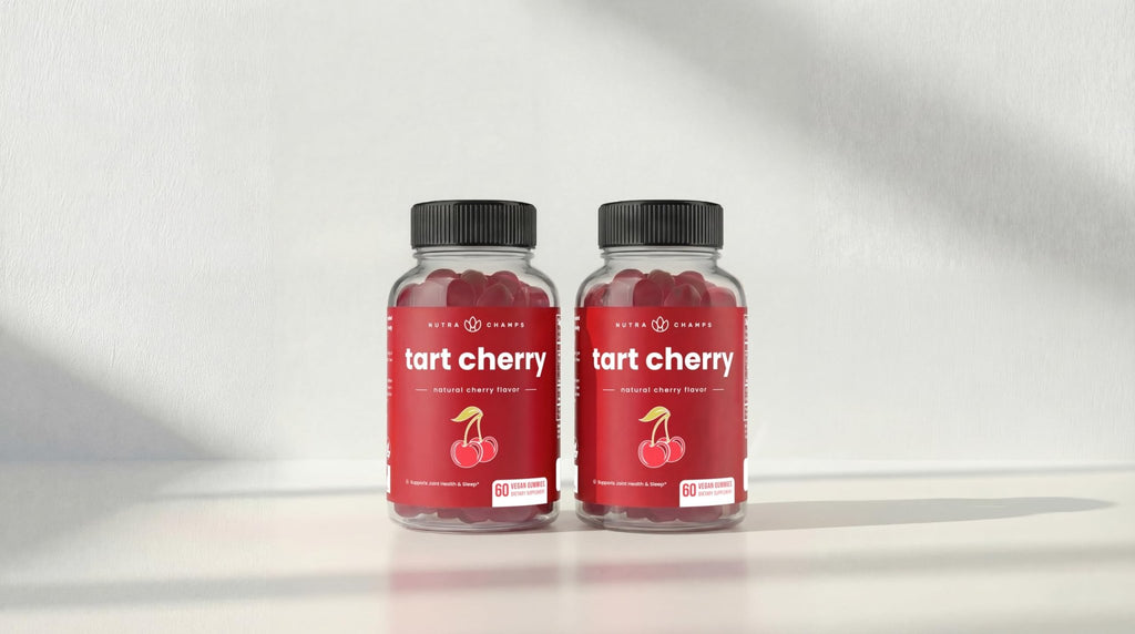 NutraChamps Tart Cherry Gummies - Tart Cherry Extract with Celery Seed - 60 Vegan Gummies (2-Pack) - FENGGESTORE20