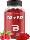 NutraChamps Vitamin D3 & B12, Methyl B12 Gummies for Adults & Kids, Enhanced with Vitamin D 3 & B9 Vitamin Folate, Natural Energy, Mood - FENGGESTORE20