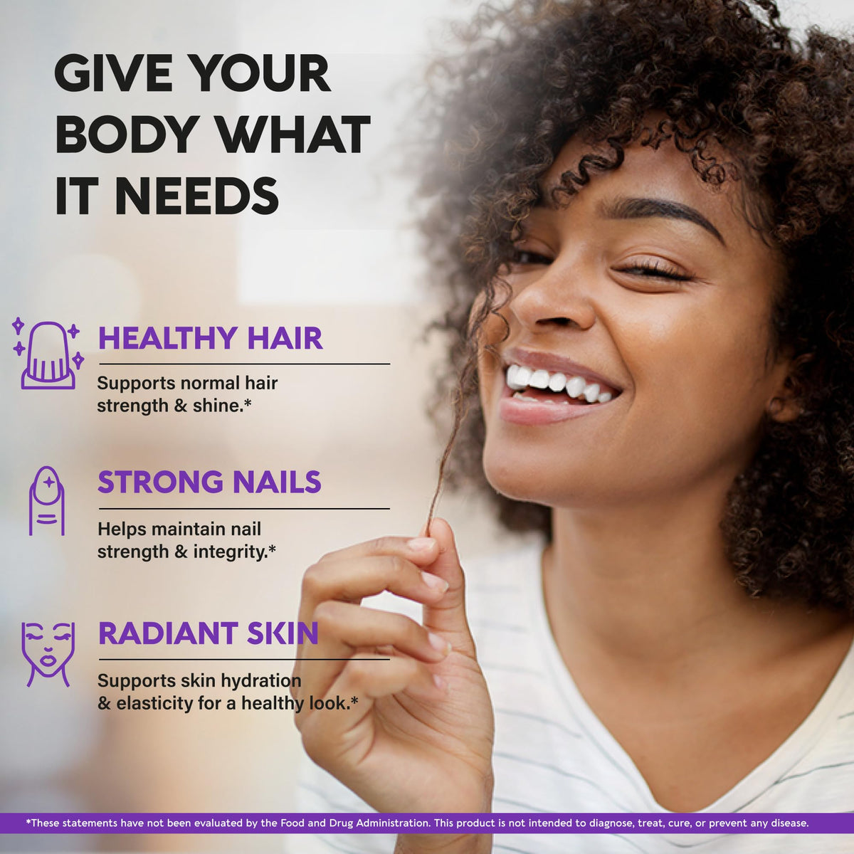 NUTRAHARMONY Biotin | Collagen | Hyaluronic Acid | Keratin - Support Normal Hair Growth Cycle - Skin & Nails - 25000mcg Vitamins B1, B2, B3, B6 & B7 - FENGGESTORE20