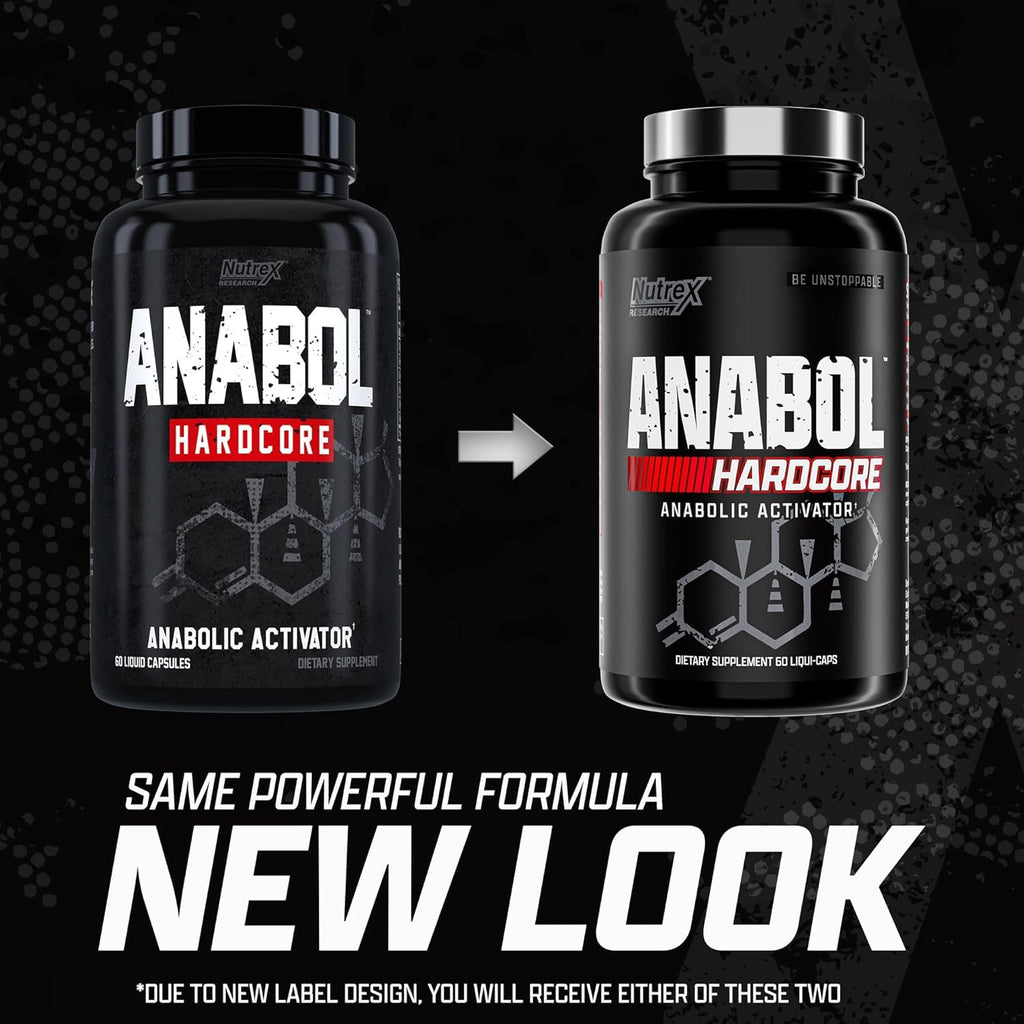 Nutrex Research Anabol Hardcore Anabolic Activator, Muscle Builder and Hardening Agent, 60 Pills - FENGGESTORE20