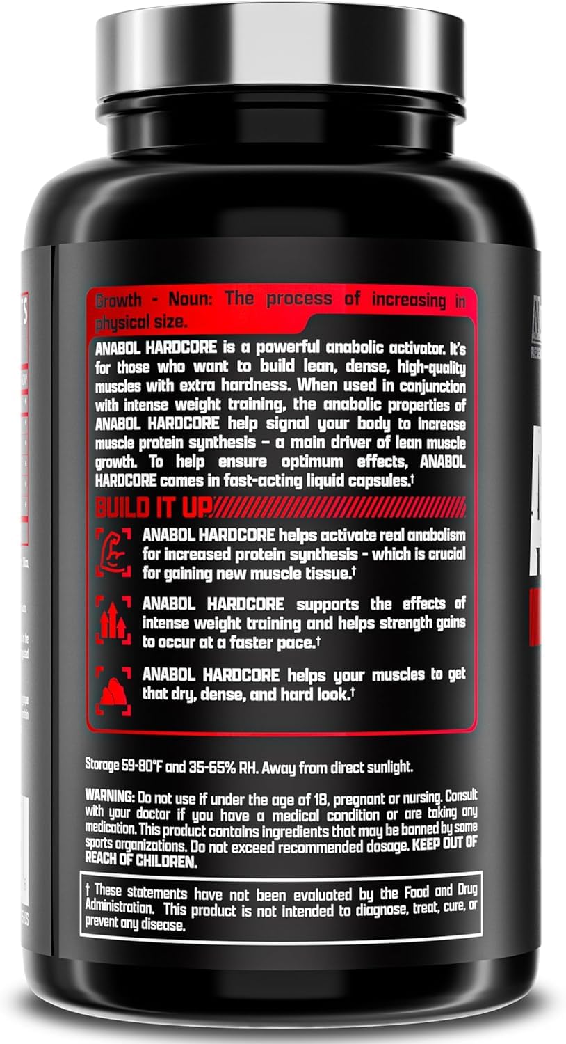 Nutrex Research Anabol Hardcore Anabolic Activator, Muscle Builder and Hardening Agent, 60 Pills - FENGGESTORE20