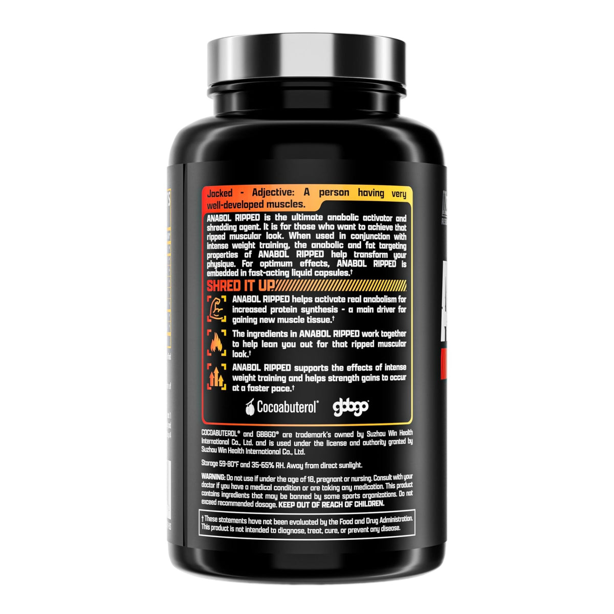 Nutrex Research Anabol Ripped Anabolic Muscle Builder for Men, 2-in-1 Muscle Builder and Shredding Supplement, (60 Count) - FENGGESTORE20