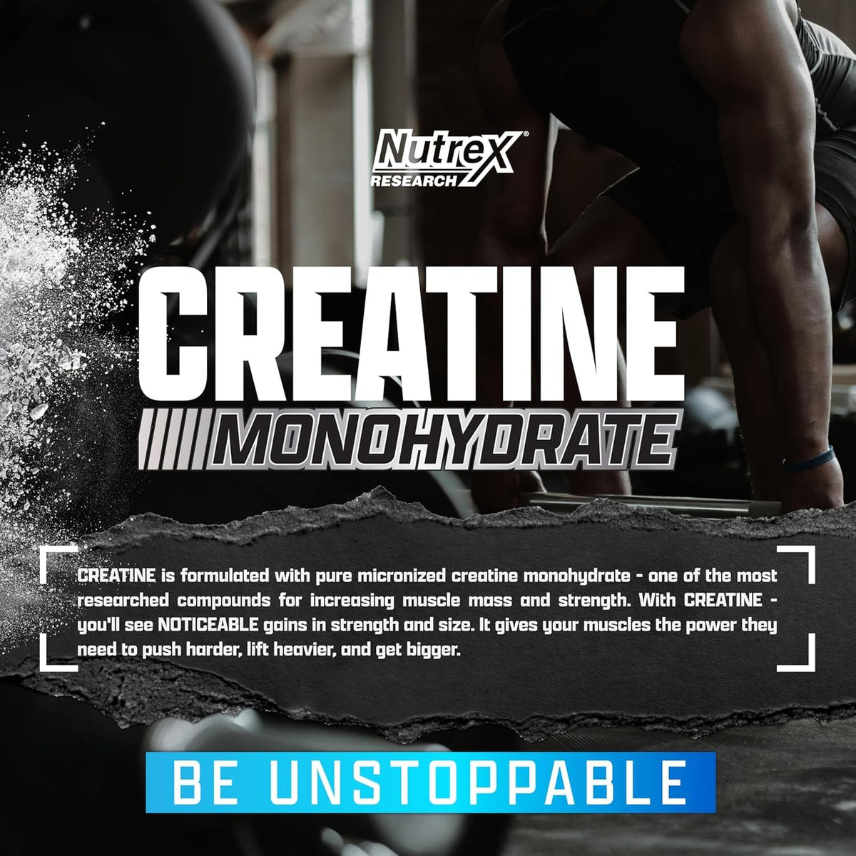 Nutrex Research Ultra Pure Creatine Monohydrate Powder Unflavored | 5G Micronized Creatine Powder for Muscle Gain, Strength, Endurance and Recovery, 80 Servings - FENGGESTORE20