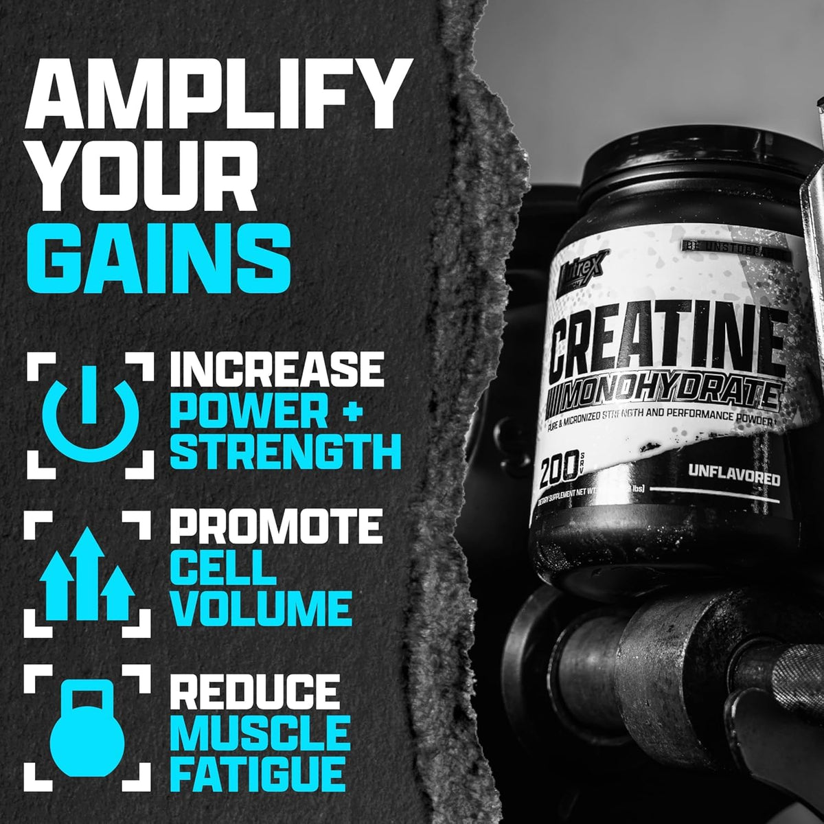 Nutrex Research Ultra Pure Creatine Monohydrate Powder Unflavored | 5G Micronized Creatine Powder for Muscle Gain, Strength, Endurance and Recovery, 80 Servings - FENGGESTORE20