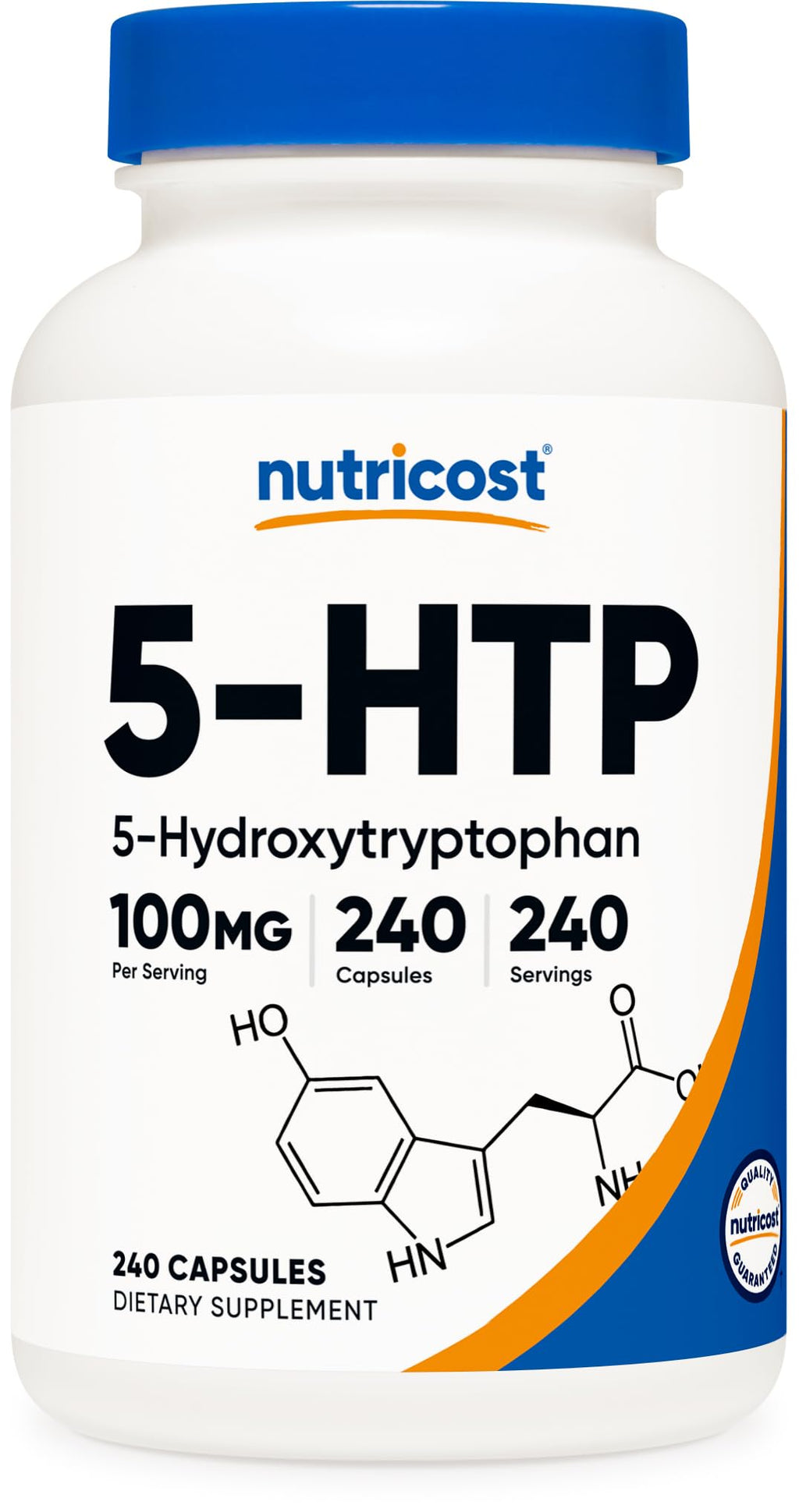 Nutricost 5-HTP 100mg, 240 Vegetarian Capsules (5-Hydroxytryptophan) - Non-GMO & Gluten Free - FENGGESTORE20
