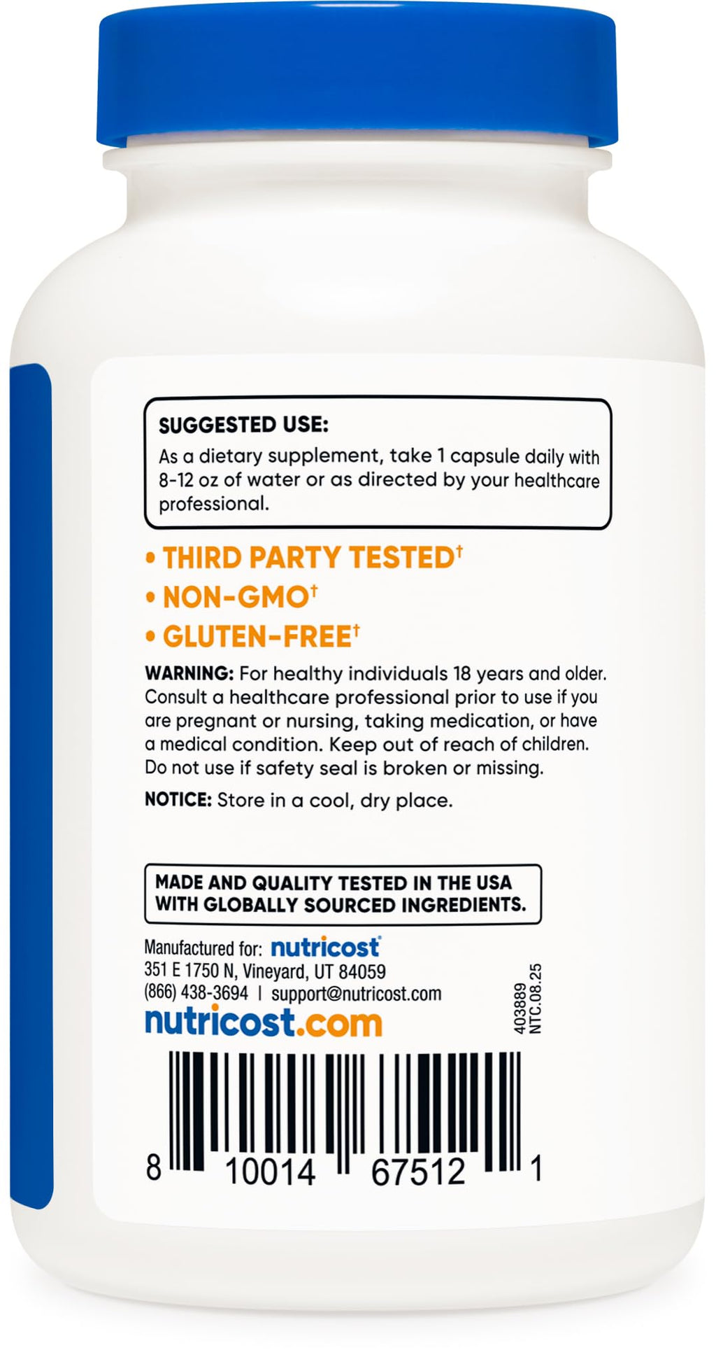 Nutricost 5-HTP 100mg, 240 Vegetarian Capsules (5-Hydroxytryptophan) - Non-GMO & Gluten Free - FENGGESTORE20
