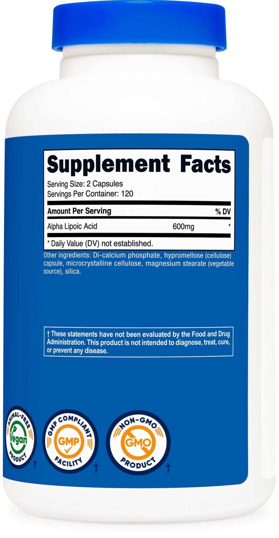 Nutricost Alpha Lipoic Acid 600mg Per Serving, 240 Capsules - Gluten Free, Vegetarian Capsules, Soy Free & Non-GMO - FENGGESTORE20