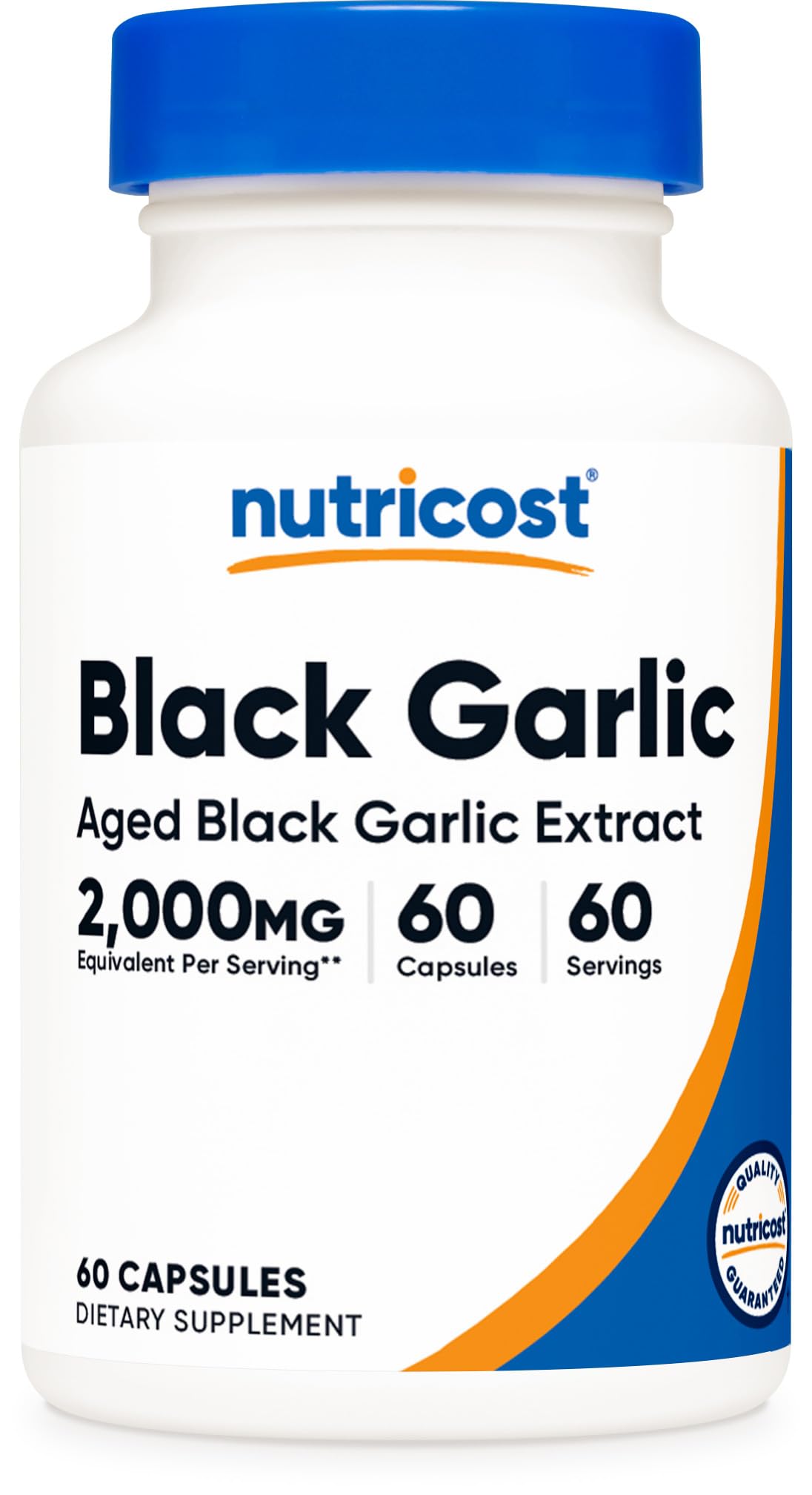Nutricost Black Garlic Extract 60 Capsules for 60 Servings Per Bottle - Aged Black Garlic Extract, Vegan - FENGGESTORE20