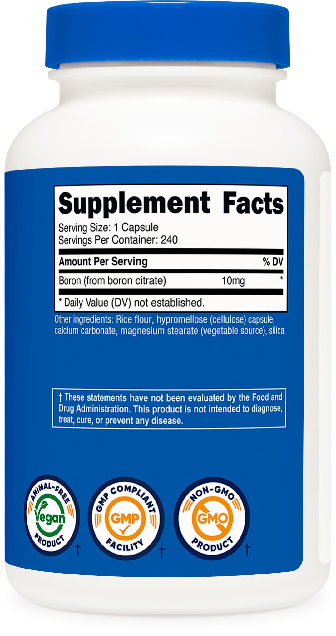 Nutricost Boron Capsules 10mg, 240 Vegetarian Capsules, Gluten Free and Non-GMO - FENGGESTORE20