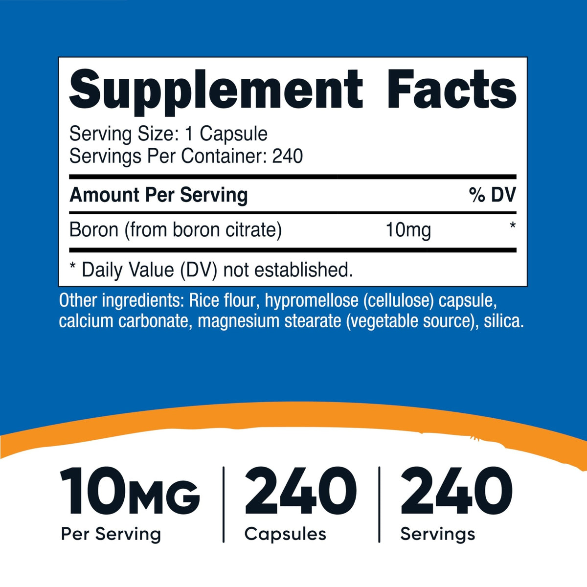 Nutricost Boron Capsules 10mg, 240 Vegetarian Capsules, Gluten Free and Non-GMO - FENGGESTORE20