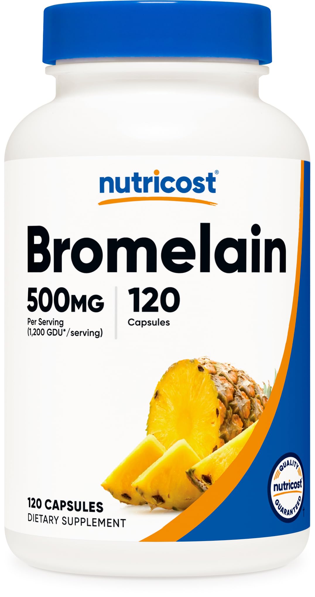 Nutricost Bromelain 500mg, 120 Vegetarian Capsules - Bromelain (1200 GDU), Non-GMO, Gluten Free - FENGGESTORE20