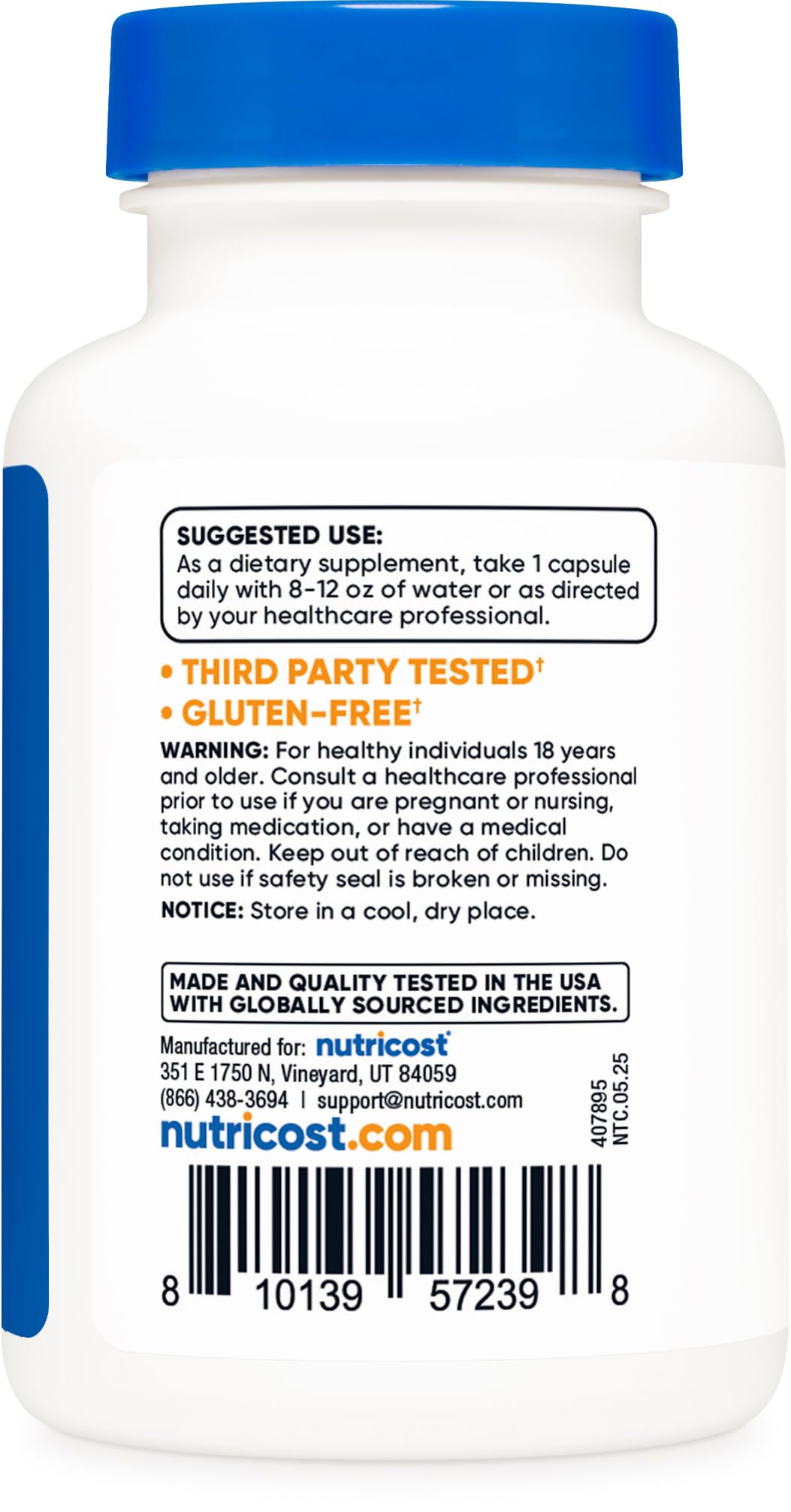 Nutricost Copper Glycinate Capsules (120 Capsules, 3MG Copper per Serving) - Non GMO, Vegan - FENGGESTORE20