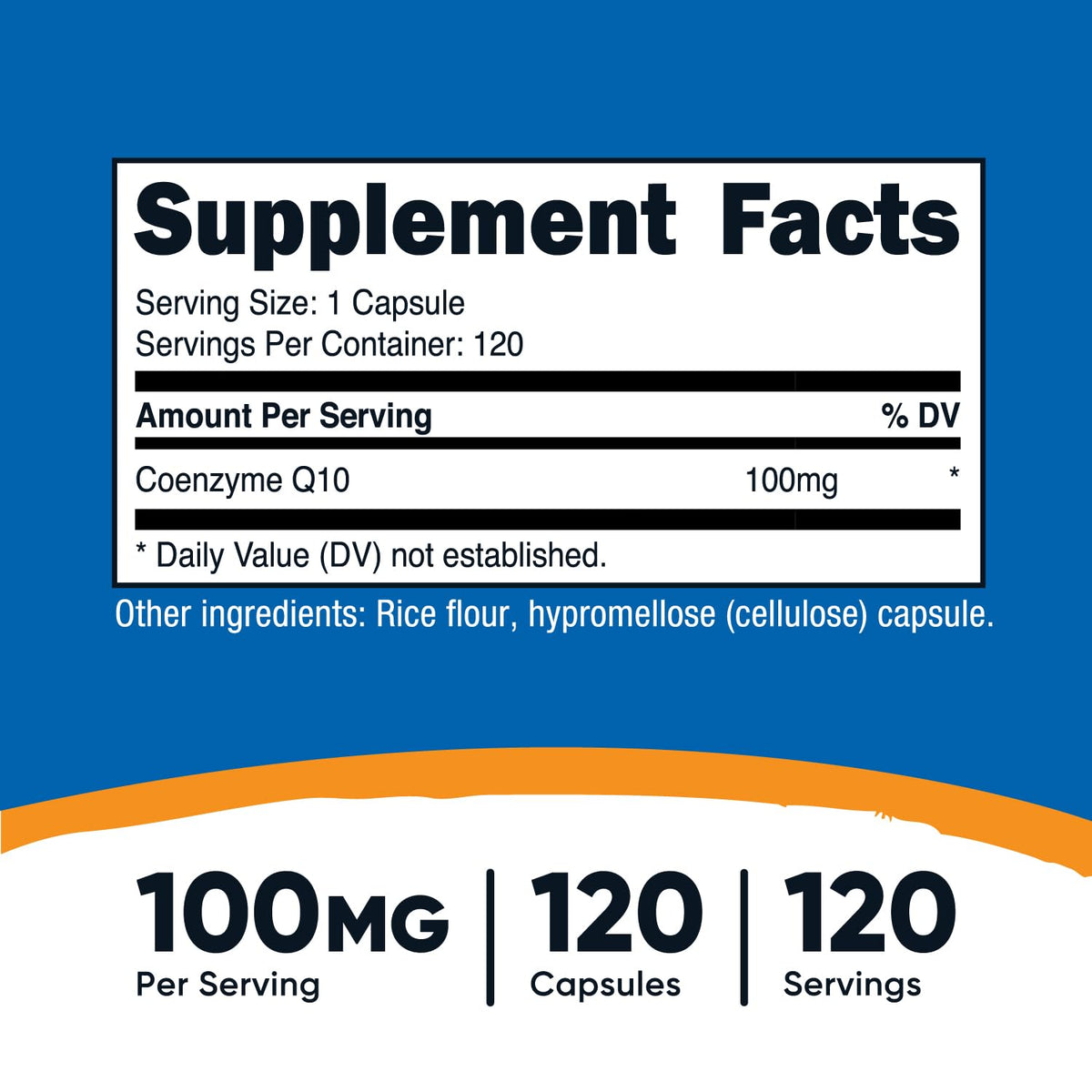 Nutricost CoQ10 100mg, 120 Vegetarian Capsules, 120 Servings - High Absorption, Vegetarian, Non-GMO, Coenzyme Q10 - FENGGESTORE20