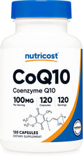 Nutricost CoQ10 100mg, 120 Vegetarian Capsules, 120 Servings - High Absorption, Vegetarian, Non-GMO, Coenzyme Q10 - FENGGESTORE20