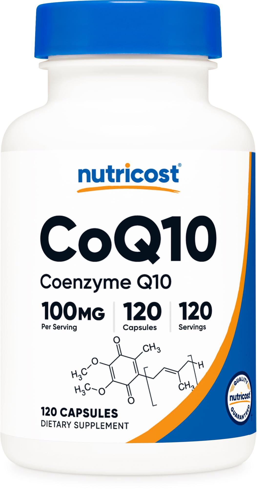 Nutricost CoQ10 100mg, 120 Vegetarian Capsules, 120 Servings - High Absorption, Vegetarian, Non-GMO, Coenzyme Q10 - FENGGESTORE20