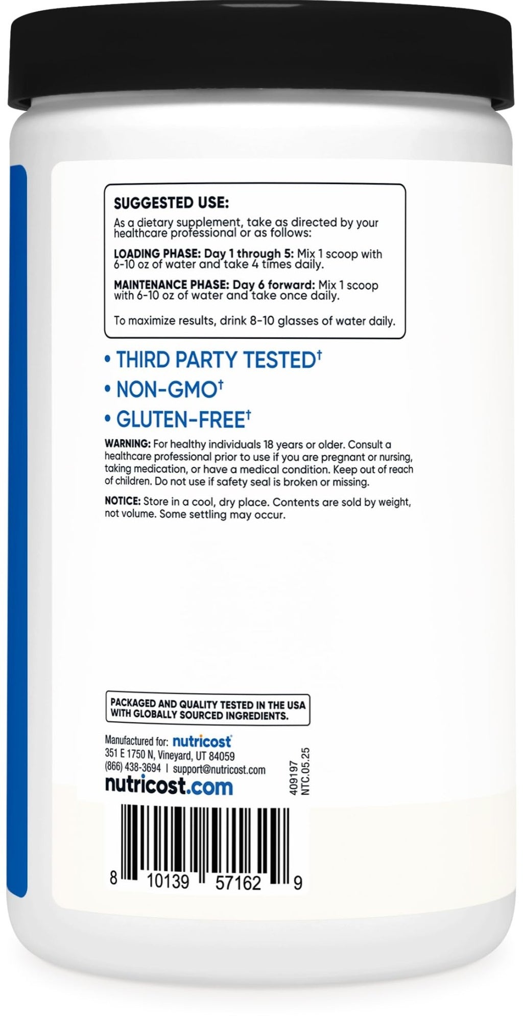 Nutricost Creatine Monohydrate Micronized Powder 500G, 5000mg Per Serv (5g) - 100 Servings, 17.9 Oz - FENGGESTORE20