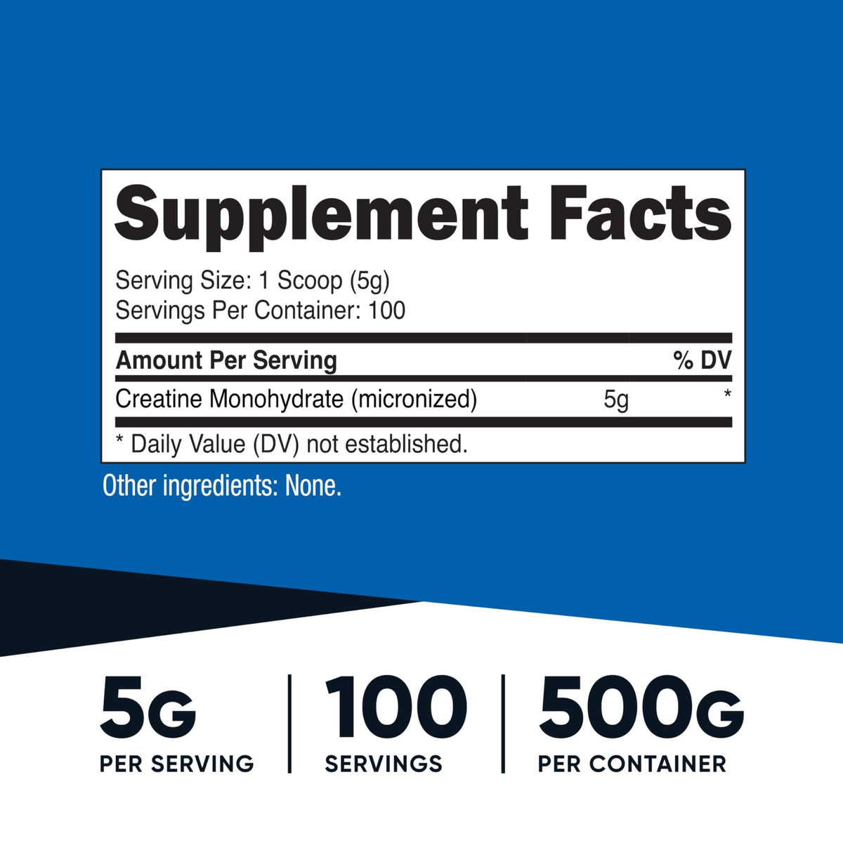 Nutricost Creatine Monohydrate Micronized Powder 500G, 5000mg Per Serv (5g) - 100 Servings, 17.9 Oz - FENGGESTORE20