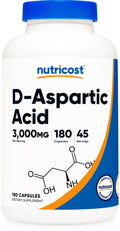 Nutricost D-Aspartic Acid (DAA) Capsules 3000mg Per Serving (180 Capsules) - Non-GMO - FENGGESTORE20