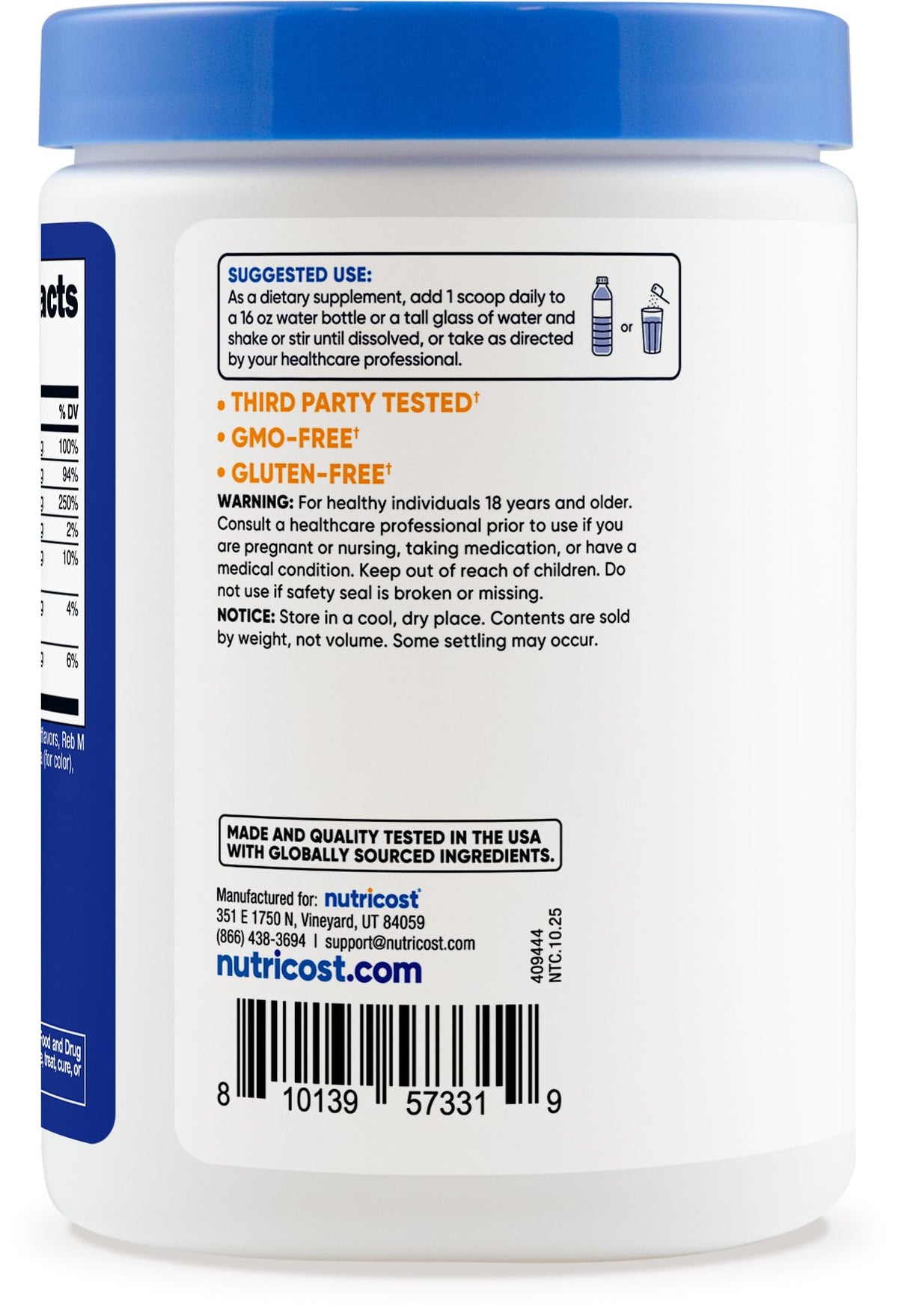 Nutricost Electrolyte Complex Powder (60 Servings, Blue Raspberry) - Hydration Supplement Drink Mix with Vitamins and Minerals - FENGGESTORE20