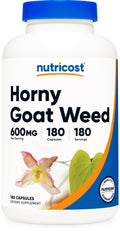 Nutricost Horny Goat Weed Extract (Epimedium) - 180 Capsules, 180 Servings, 600mg Per Capsule - FENGGESTORE20