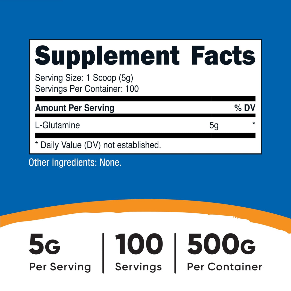 Nutricost L-Glutamine Powder (500 Grams) Unflavored - Gluten Free & Non-GMO, 100 Servings - FENGGESTORE20