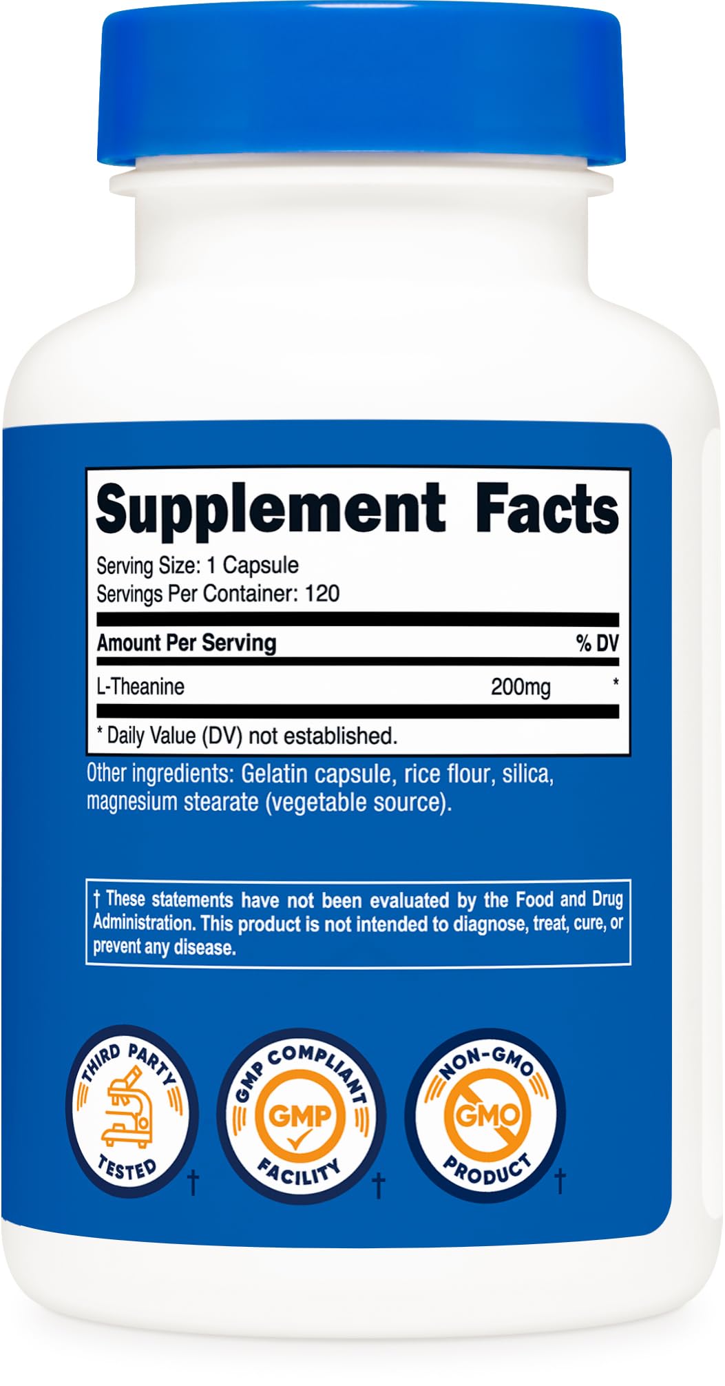 Nutricost L-Theanine 200mg, 120 Capsules, Double Strength - Non-GMO, Gluten Free - FENGGESTORE20