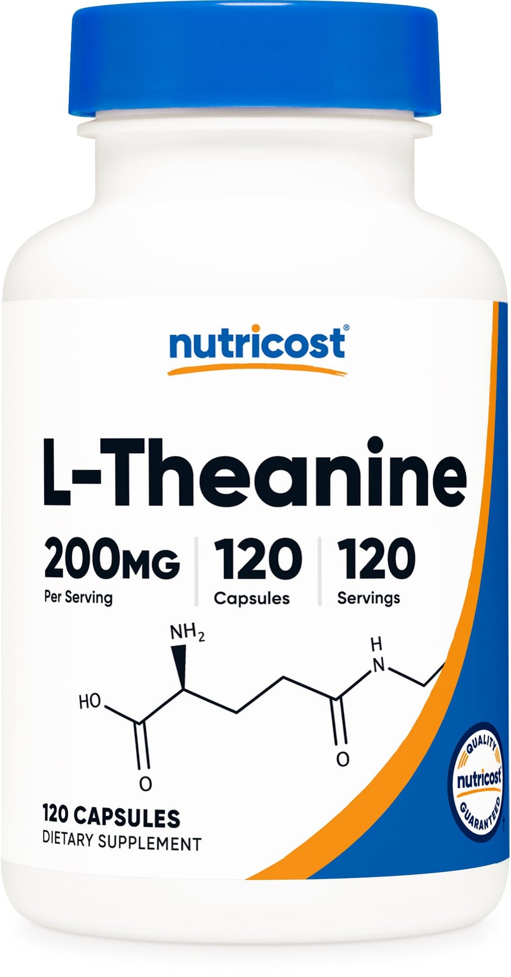 Nutricost L-Theanine 200mg, 120 Capsules, Double Strength - Non-GMO, Gluten Free - FENGGESTORE20