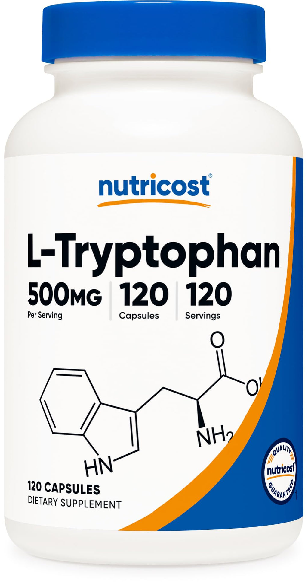 Nutricost L-Tryptophan 500mg, 120 Capsules - with BioPerine, Gluten Free, Non-GMO - FENGGESTORE20