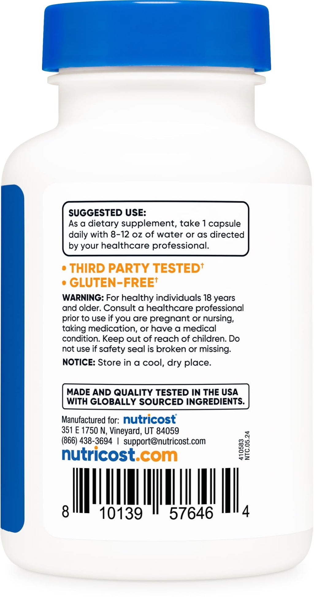 Nutricost Lithium Orotate (10mg) 120 Capsules - Vegan Lithium Supplement, GMO-Free, Gluten-Free - FENGGESTORE20