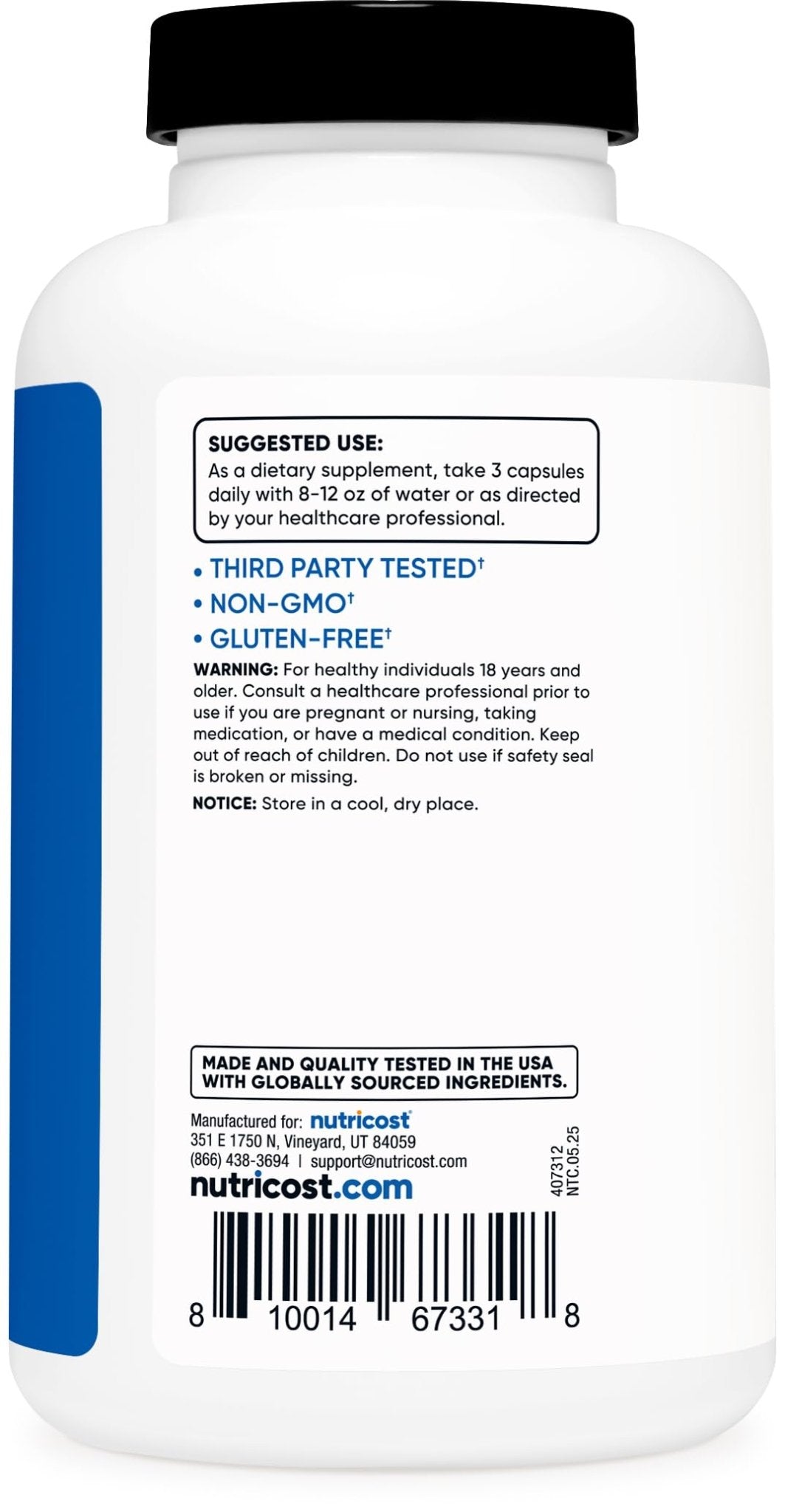 Nutricost Nitric Oxide Booster 2250mg, 180 Capsules - 750mg Per Casule, 60 Servings - Gluten Free and Non-GMO - FENGGESTORE20