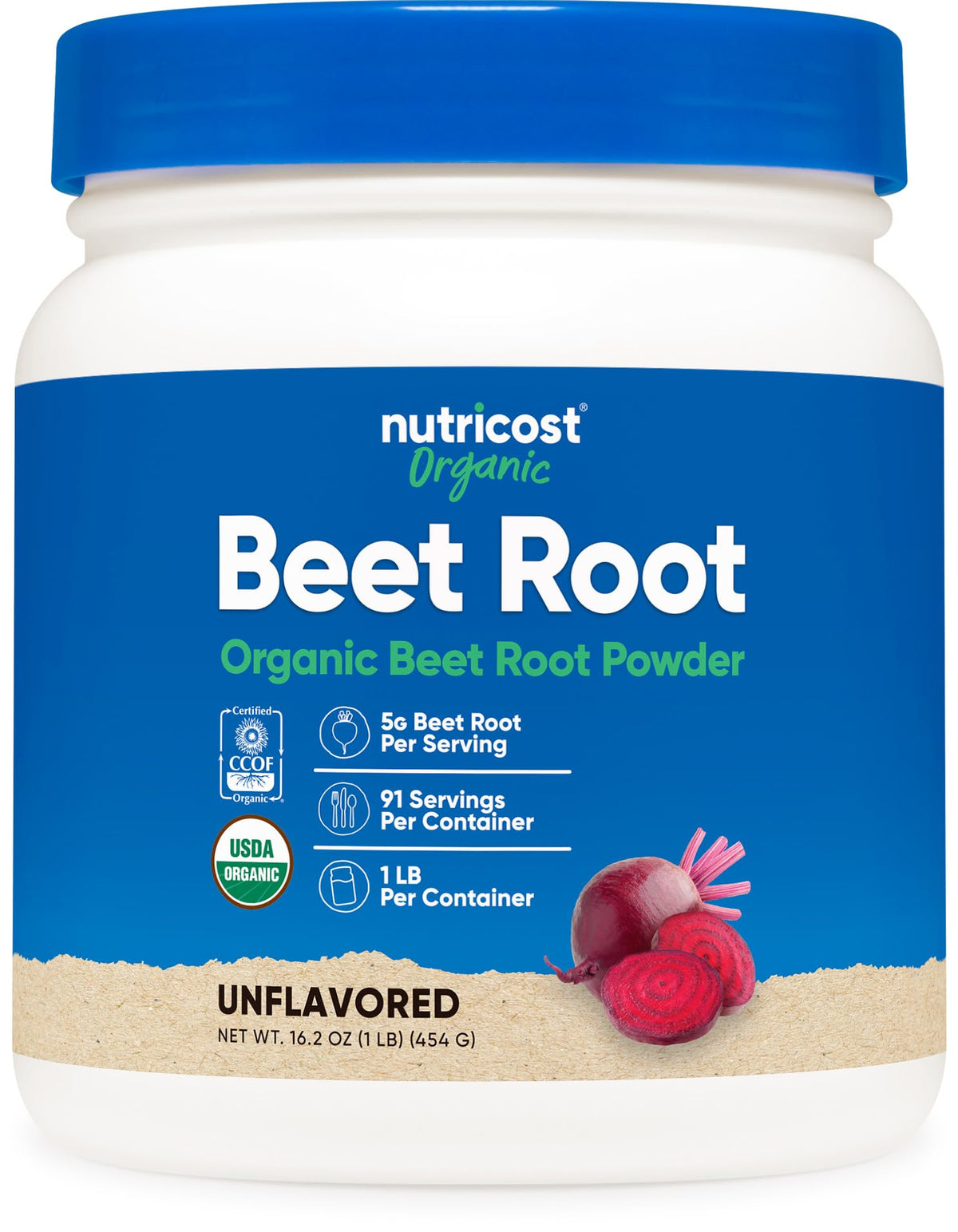 Nutricost Organic Beet Root Powder 1 LB - Vegan, Superfood, Certified USDA Organic - FENGGESTORE20
