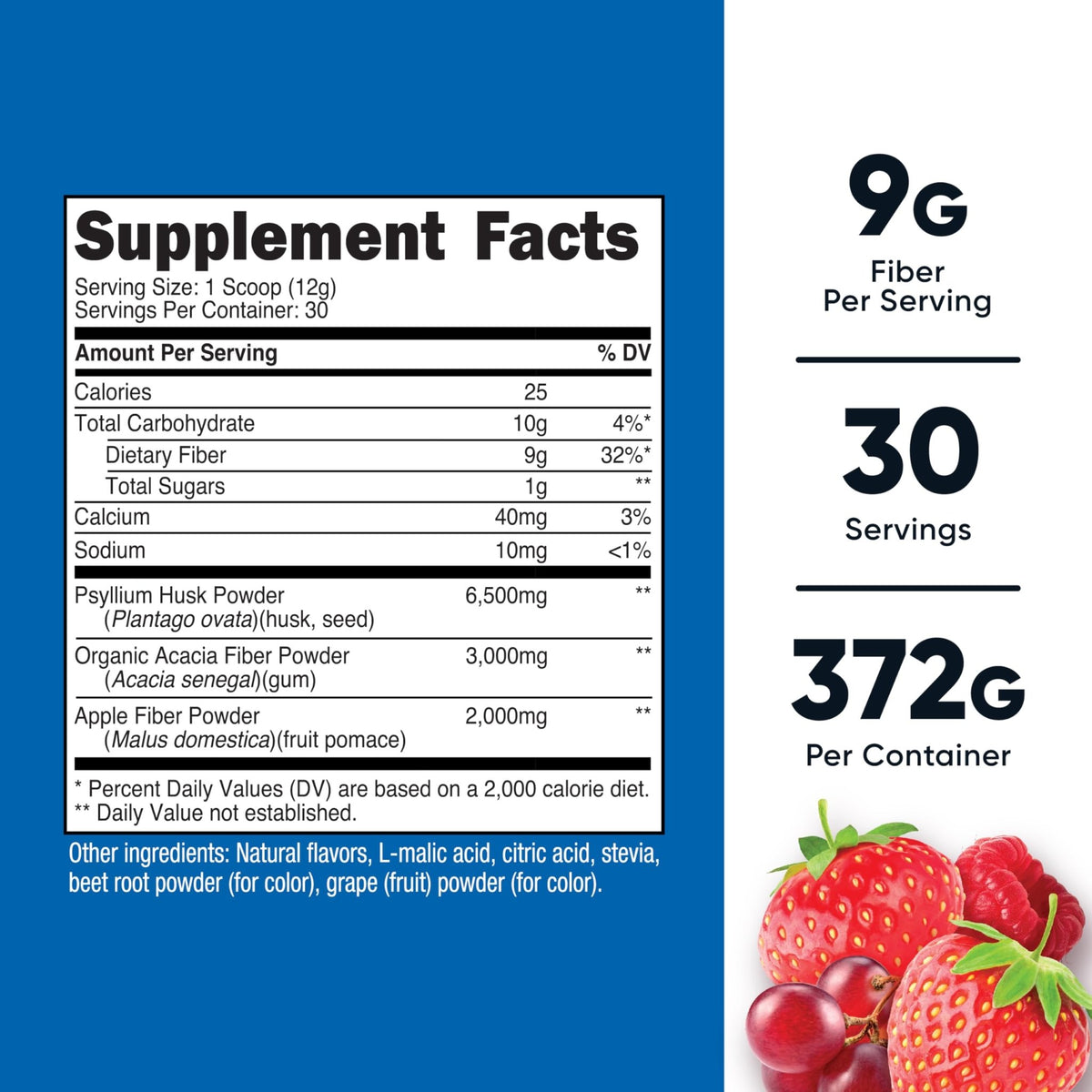 Nutricost Soluble Fiber (Berry Flavored) 30 Servings - Vegan, Non-GMO, Gluten Free - FENGGESTORE20