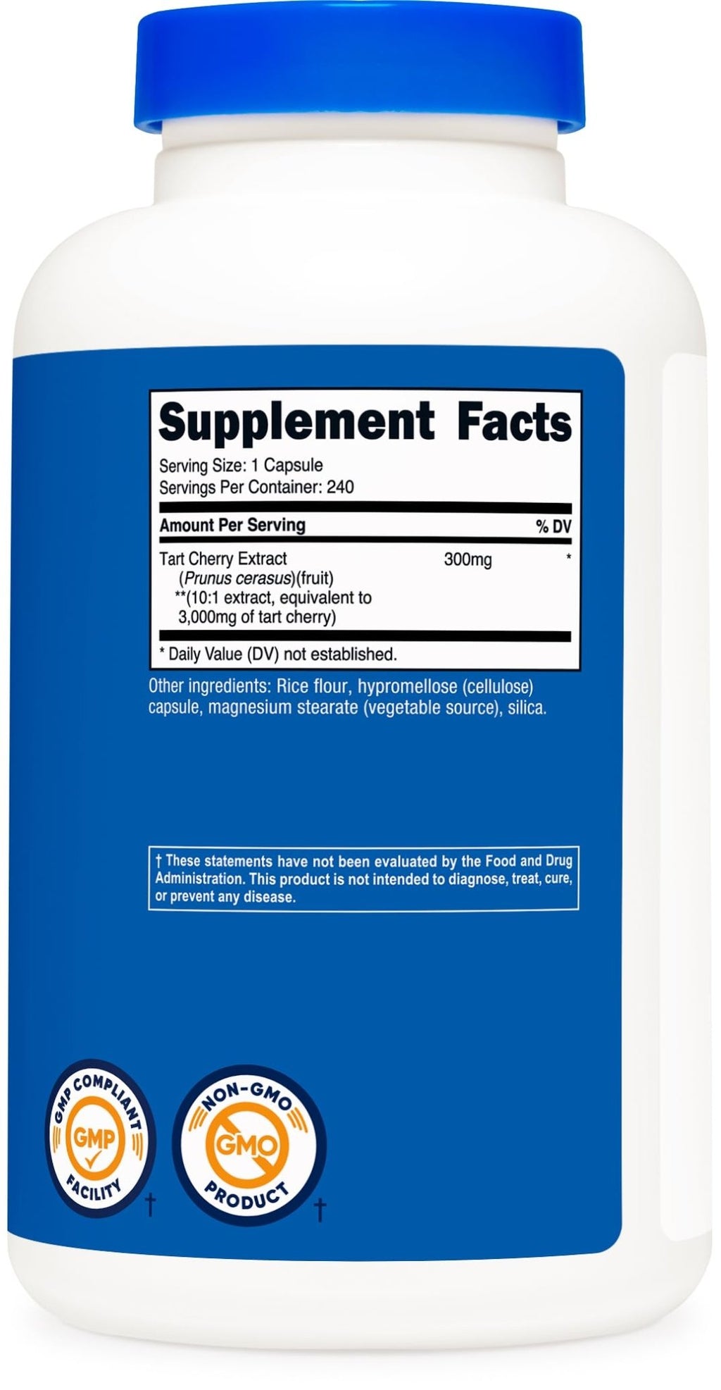 Nutricost Tart Cherry Extract 240 Vegetarian Capsules for 240 Servings per Bottle - Gluten Free, Non-GMO - FENGGESTORE20
