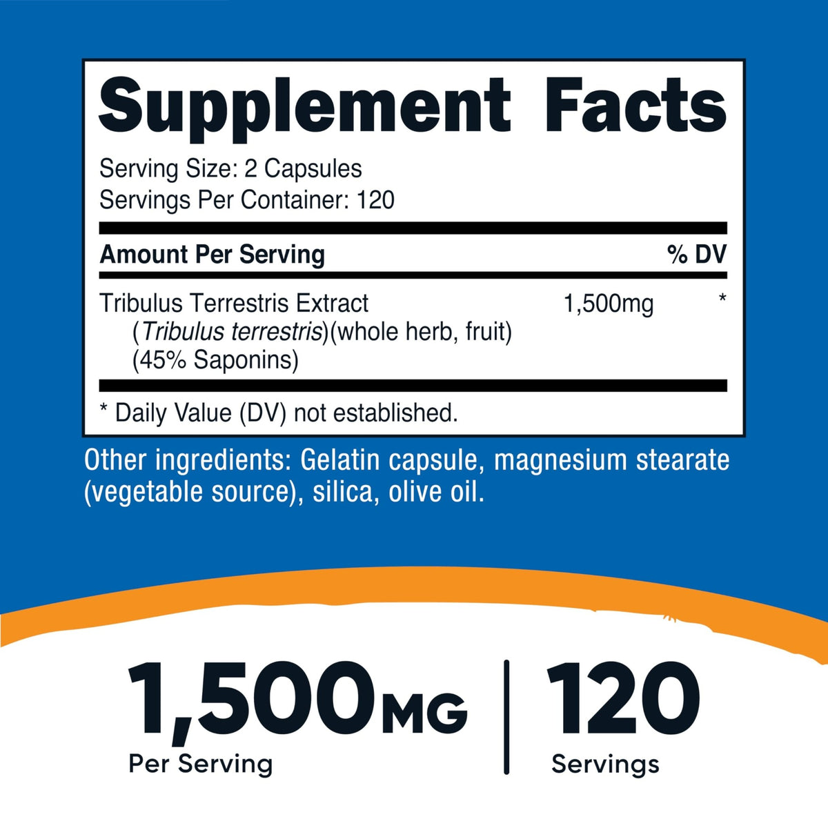 Nutricost Tribulus Terrestris Extract 1500mg, 240 Capsules - 45% Saponins, 120 Servings, Non-GMO, Gluten Free - FENGGESTORE20