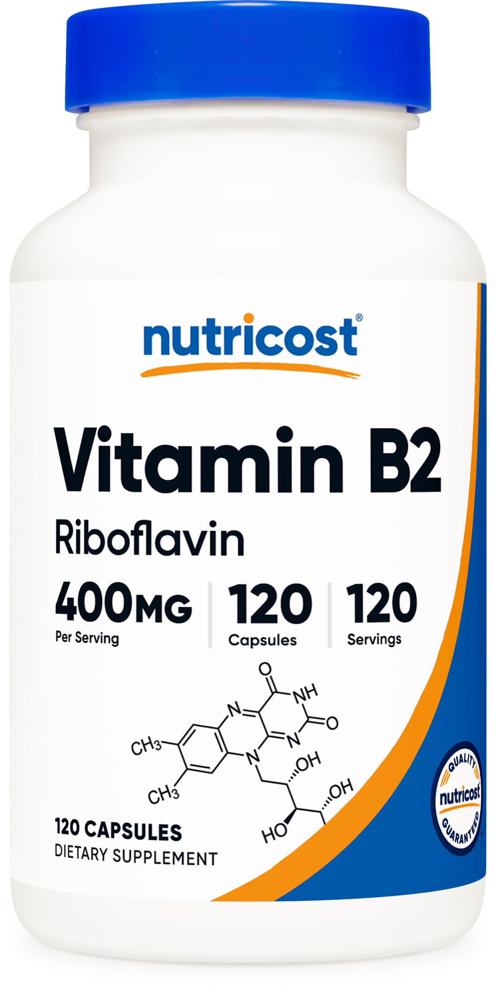Nutricost Vitamin B2 (Riboflavin) 400mg, 120 Capsules - Gluten Free, Non-GMO - FENGGESTORE20