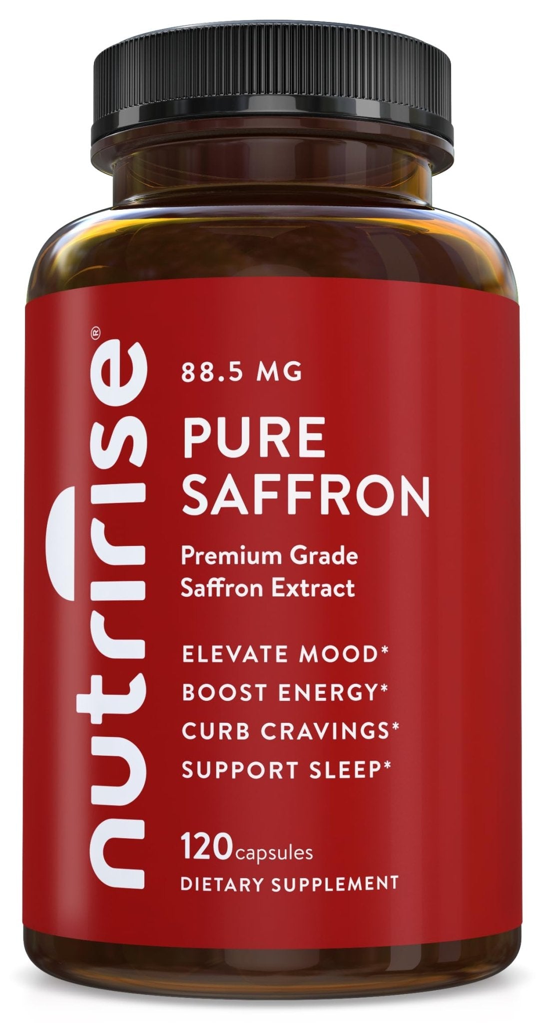 NutriRise Saffron Supplements 120 Capsules, 88.5mg Pure Extract - 4 Month Supply for Mood, Energy, Sleep, Stress & Cortisol Support - Non-GMO - FENGGESTORE20