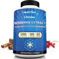 Nutrivein Premium Berberine 1200 mg with Ceylon Cinnamon - 120 Capsules: High-Absorption Berberine Supplement - FENGGESTORE20