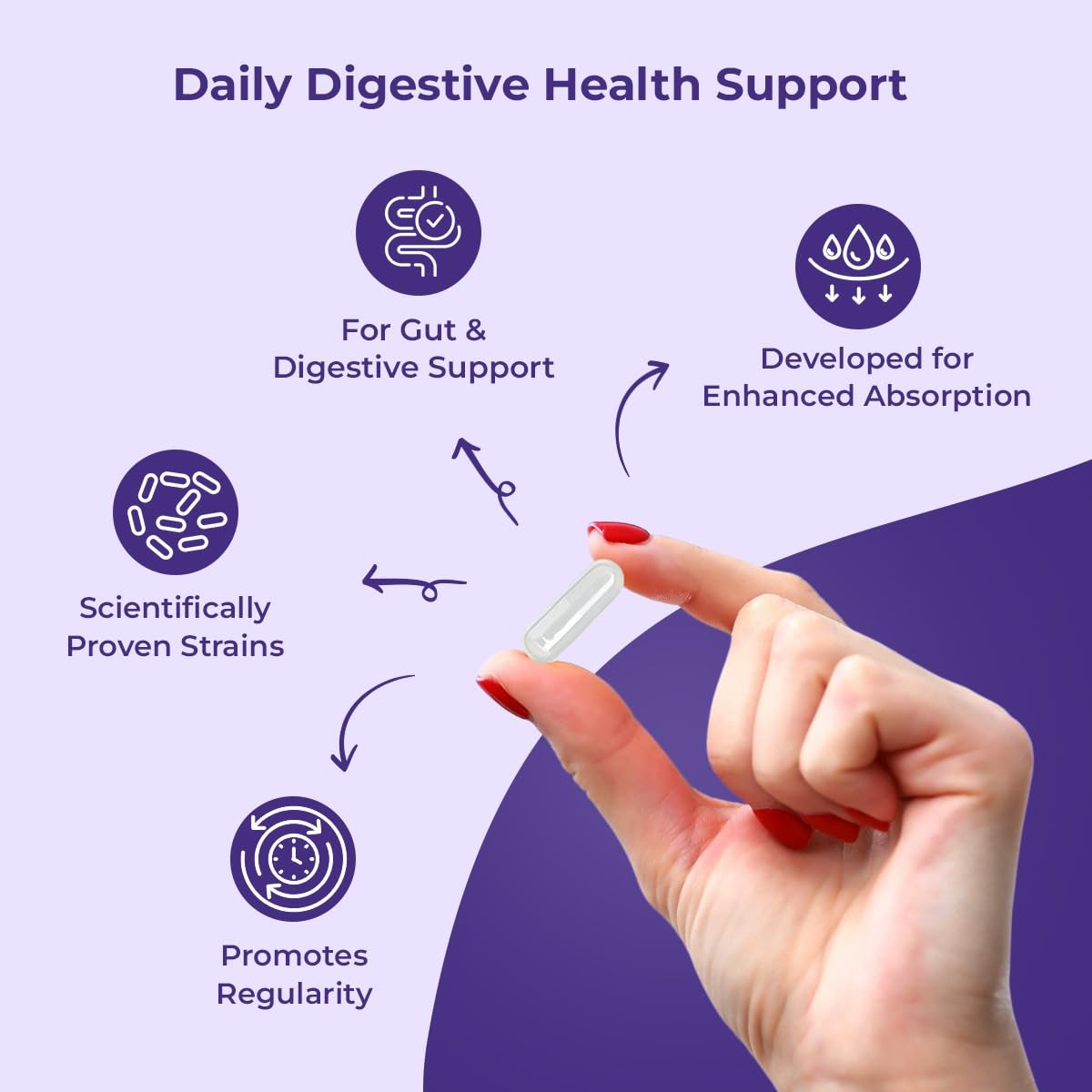 NutriZing Vegan Probiotics for Digestive Health - 30 Billion CFU & 16 strains - Bifidobacterium & Lactobacillus Probiotics for Men & Women - FENGGESTORE20