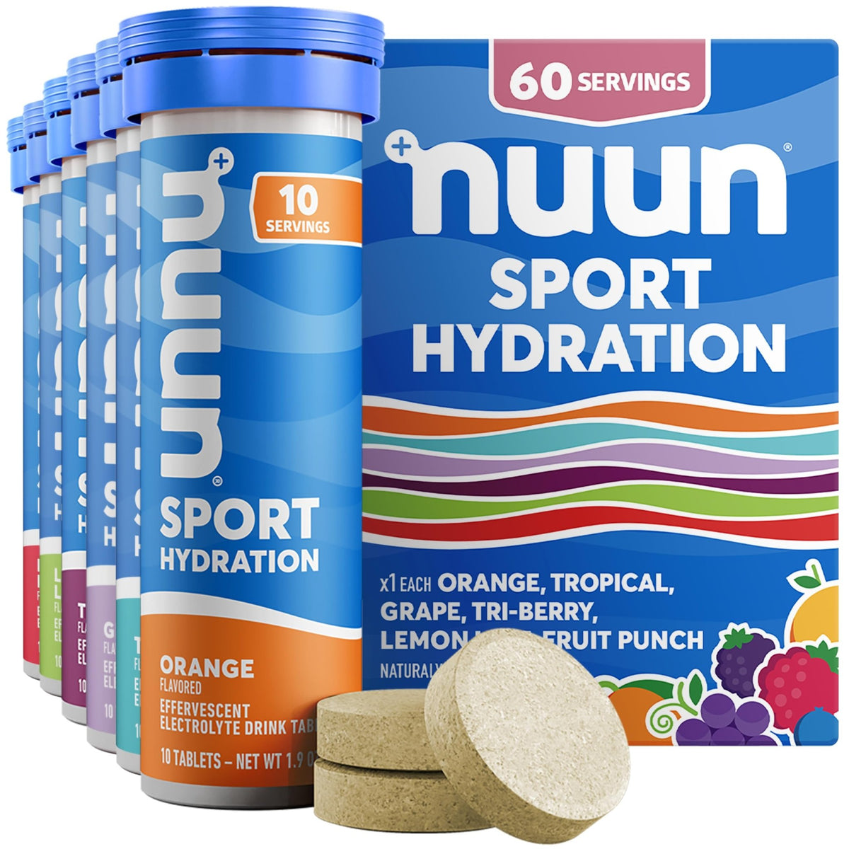 Nuun Sport Electrolyte Tablets with Magnesium, Calcium, Potassium, Chloride & Sodium, Gluten Free & Vegan, - FENGGESTORE20